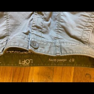 Loft olive green ankle pants